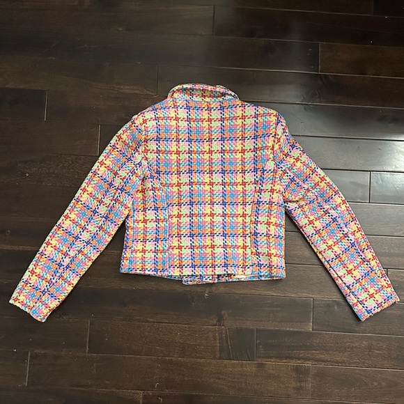 Chic Multicolor Tweed Blazer - Picture 3 of 4